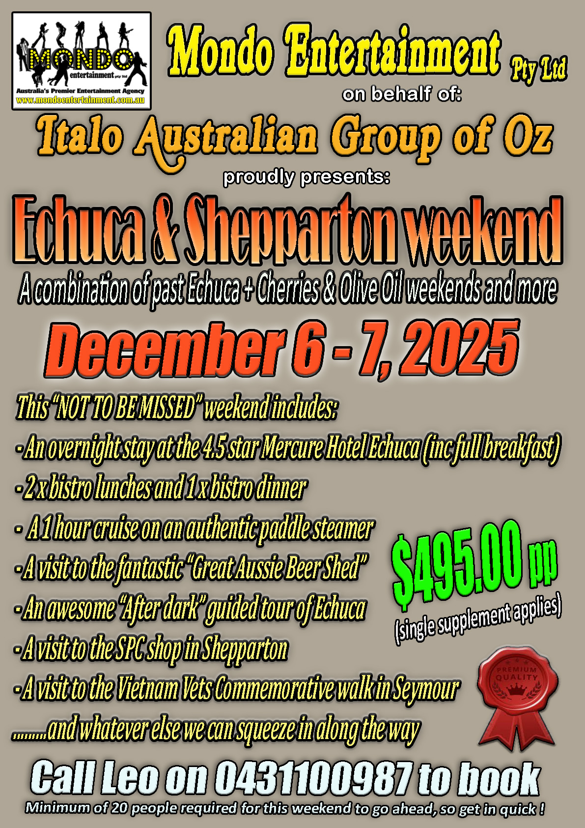 Echuca & Shepparton weekend